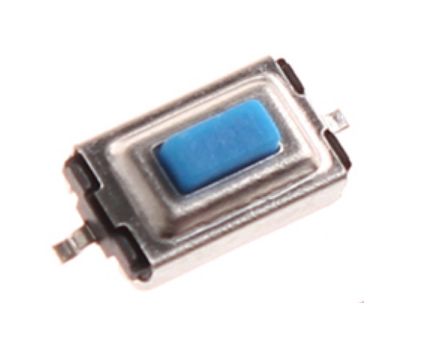 Micro Drukknop Schakelaar 3x6x2.5mm hoog 2-pins SMD blauw (FSMSM)